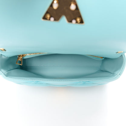 Louis Vuitton LOUIS VUITTON Lambskin Malletage Top Handle GO-14 MM Lagoon 6 of 12