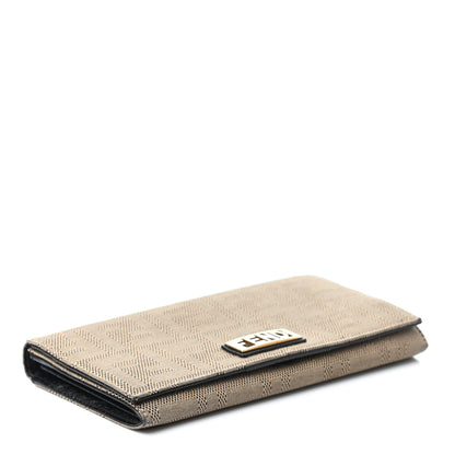 Fendi Zucca Shadow Continental Wallet Beige Black 4 of 8