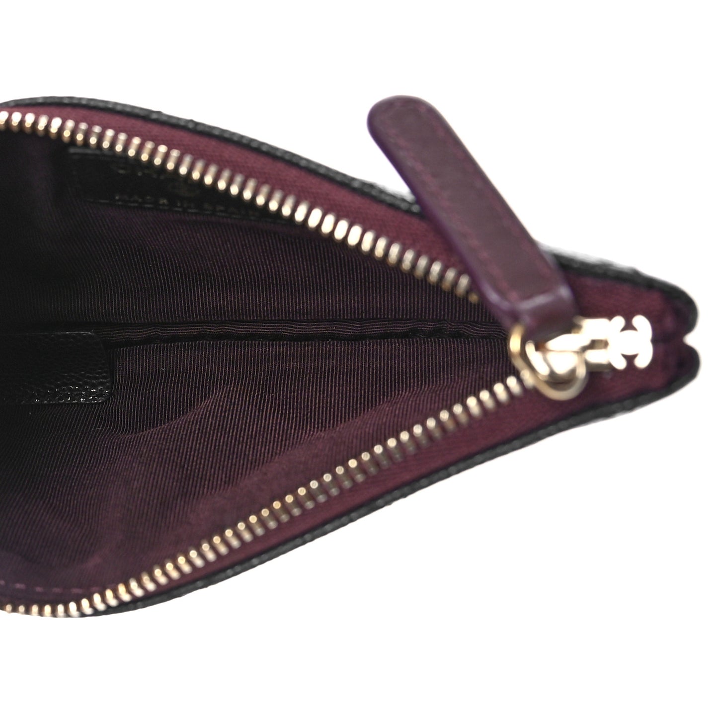 Caviar Quilted Small Cosmetic Case Black