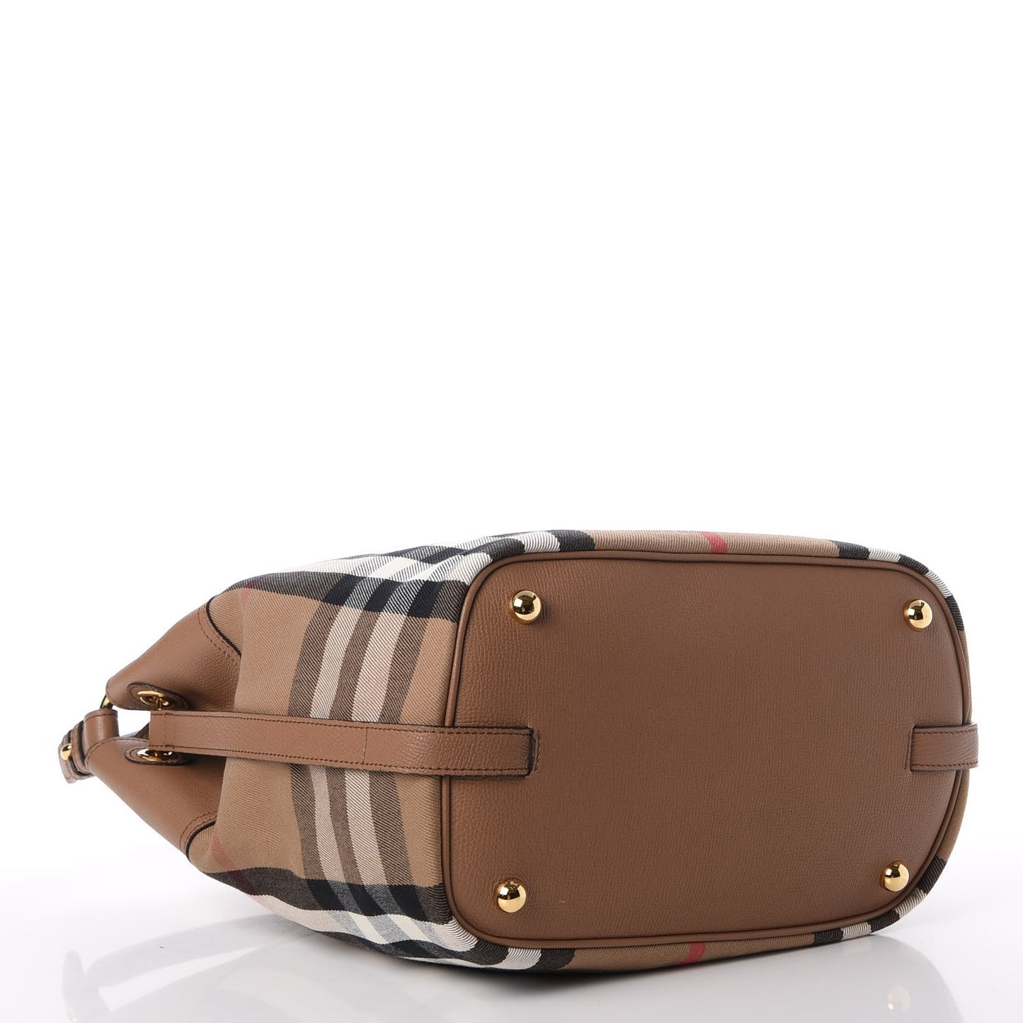 Grainy Calfskin House Check Medium Sycamore Dark Sand