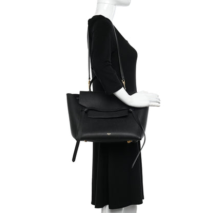 Celine Grained Calfskin Mini Belt Bag Black 2 of 12