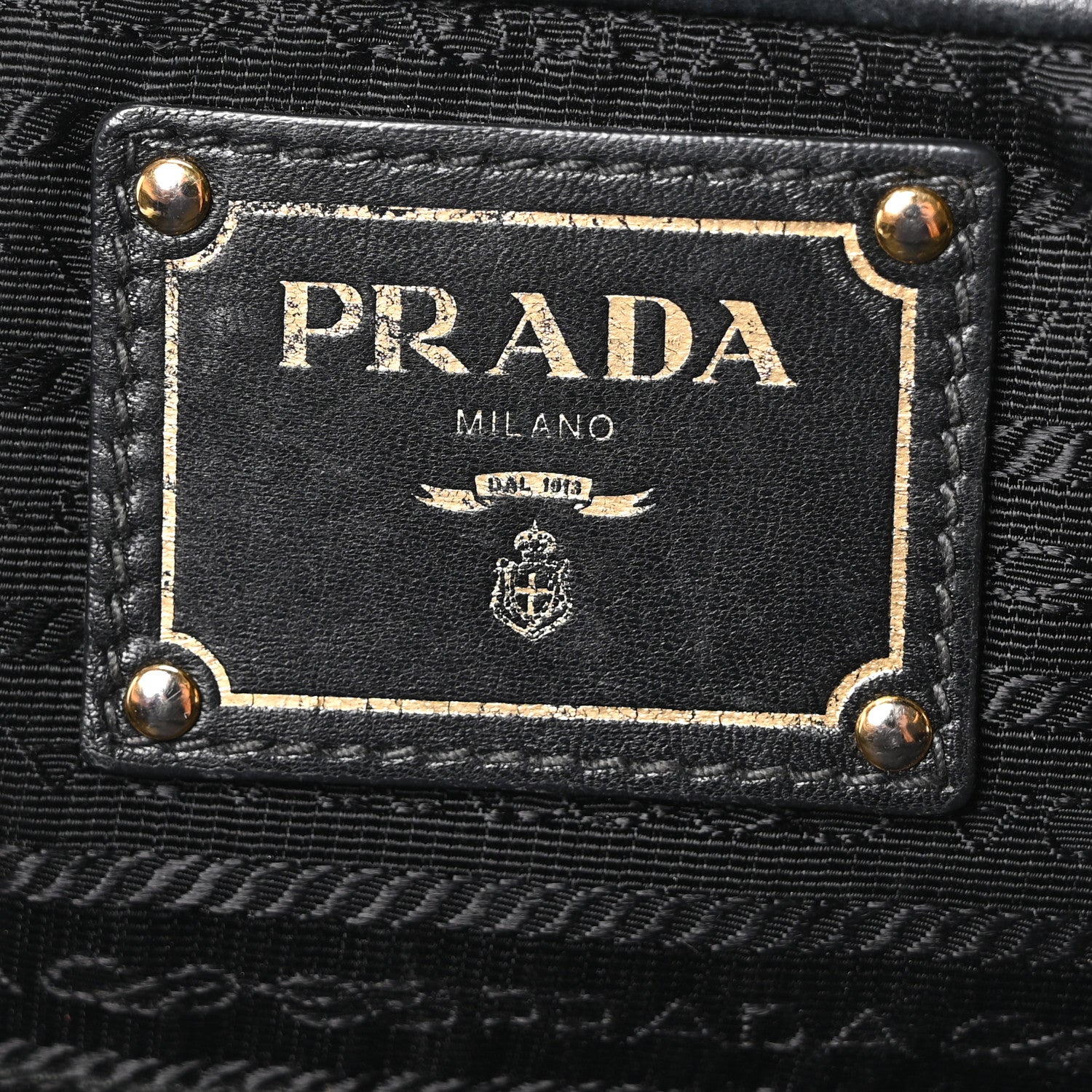 Prada Nappa Gaufre Tote Black 6 of 10