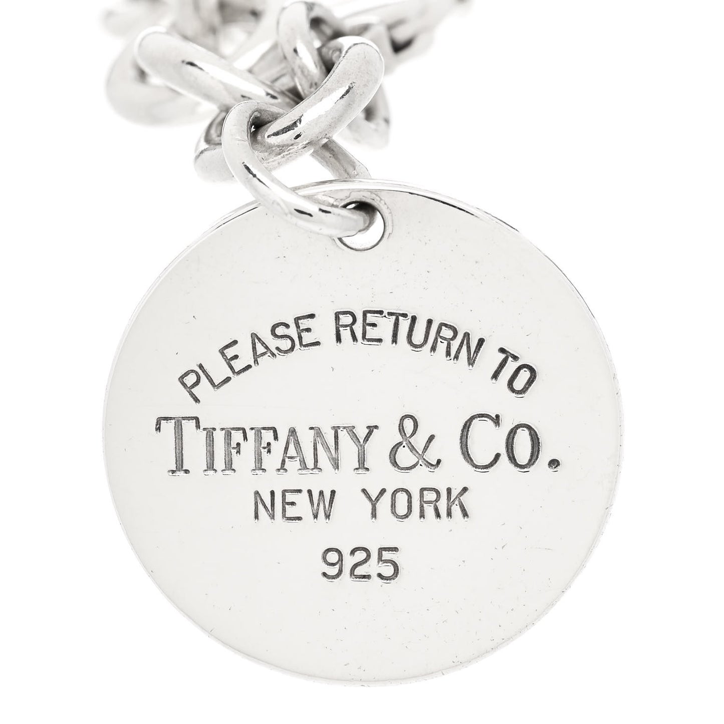 Sterling Silver Return to Tiffany Round Tag Charm Bracelet