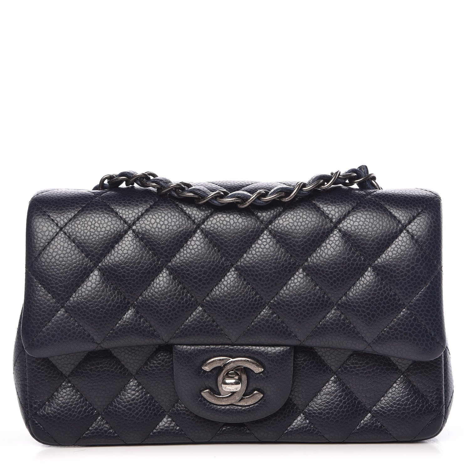 Chanel Caviar Quilted Mini Rectangular Flap Navy 1 of 7