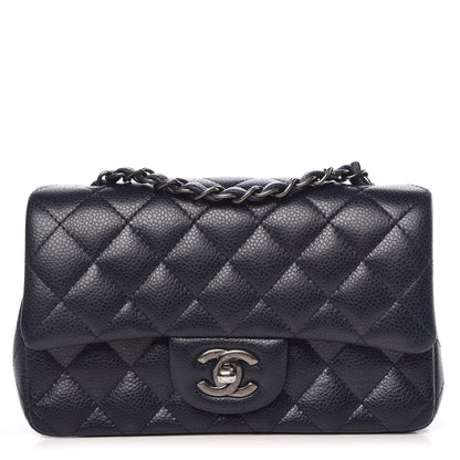 Chanel Caviar Quilted Mini Rectangular Flap Navy 1 of 7