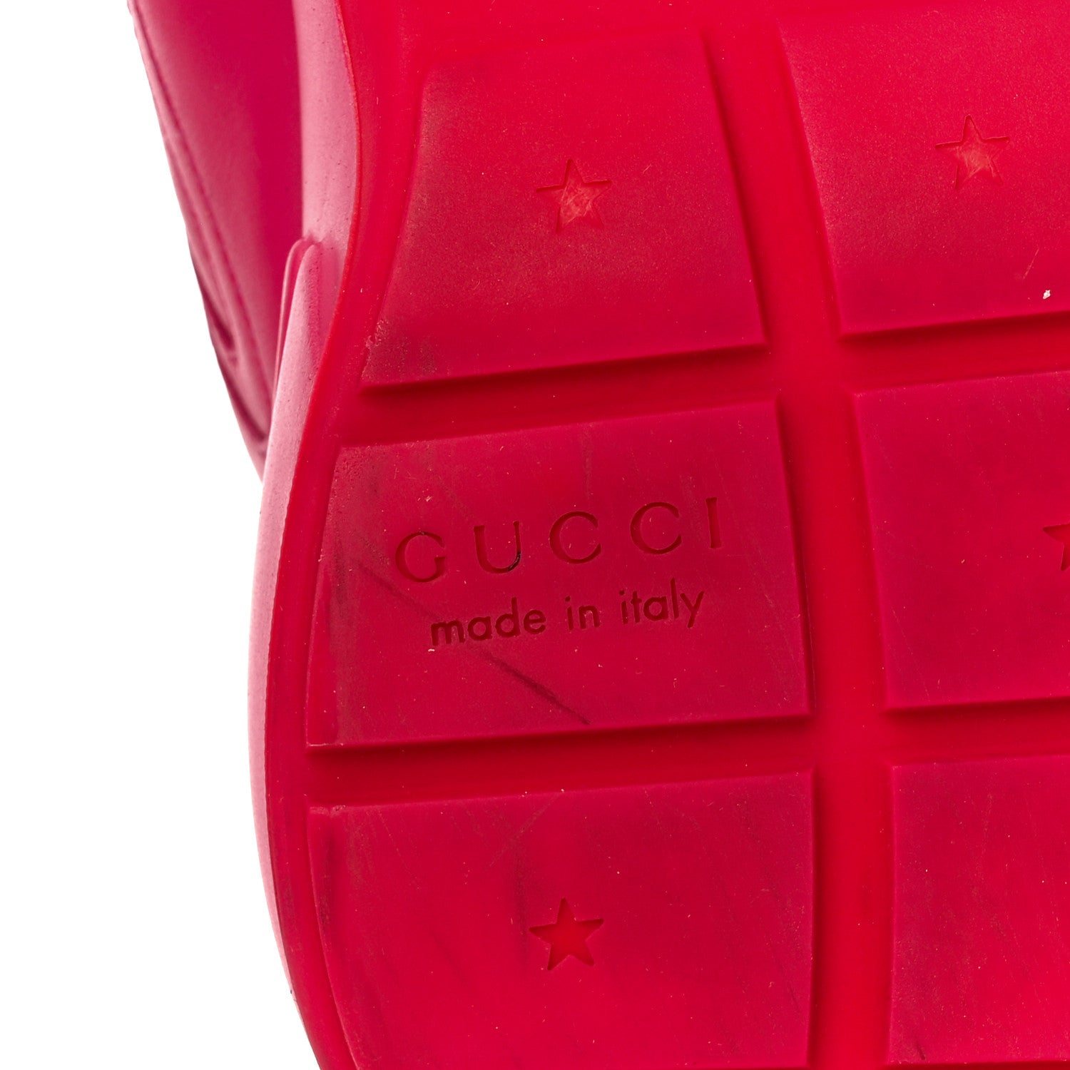 Gucci Calfskin Logo Mens Rhyton Sneakers 9 Box Pink 6 of 11