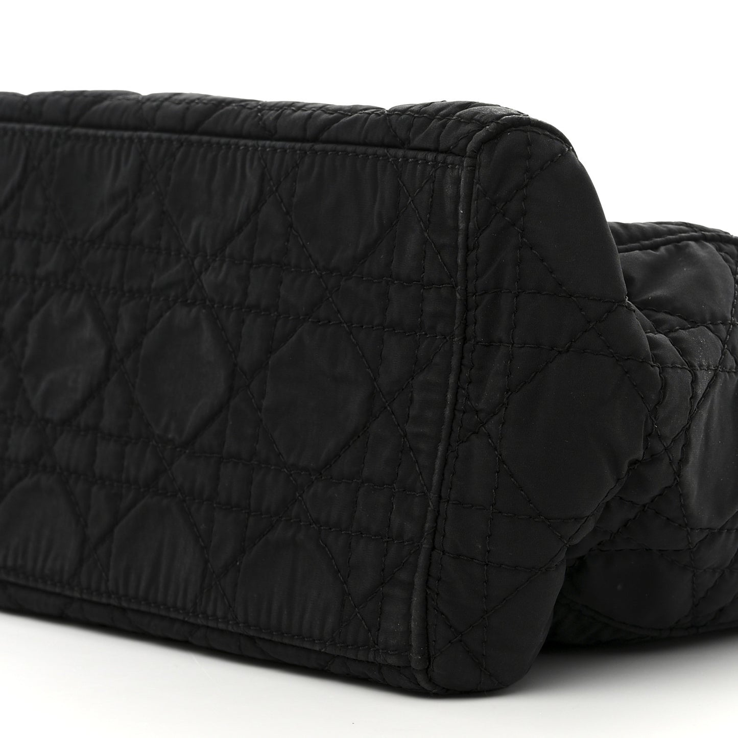 Nylon Cannage Medium Lady Dior Black