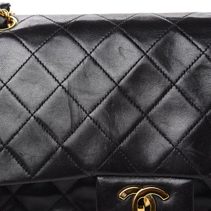 Chanel Lambskin Quilted Medium Double Flap Black 19 of 20