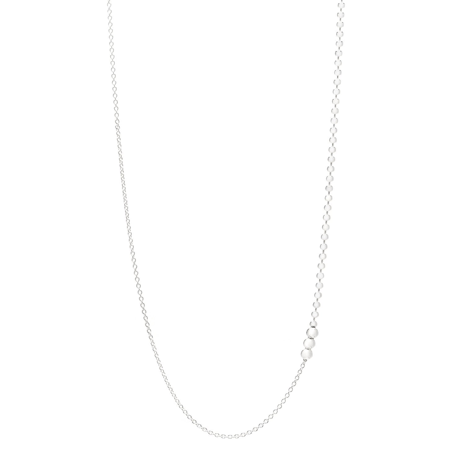 Tiffany Sterling Silver Mixed Bead Necklace 1 of 5