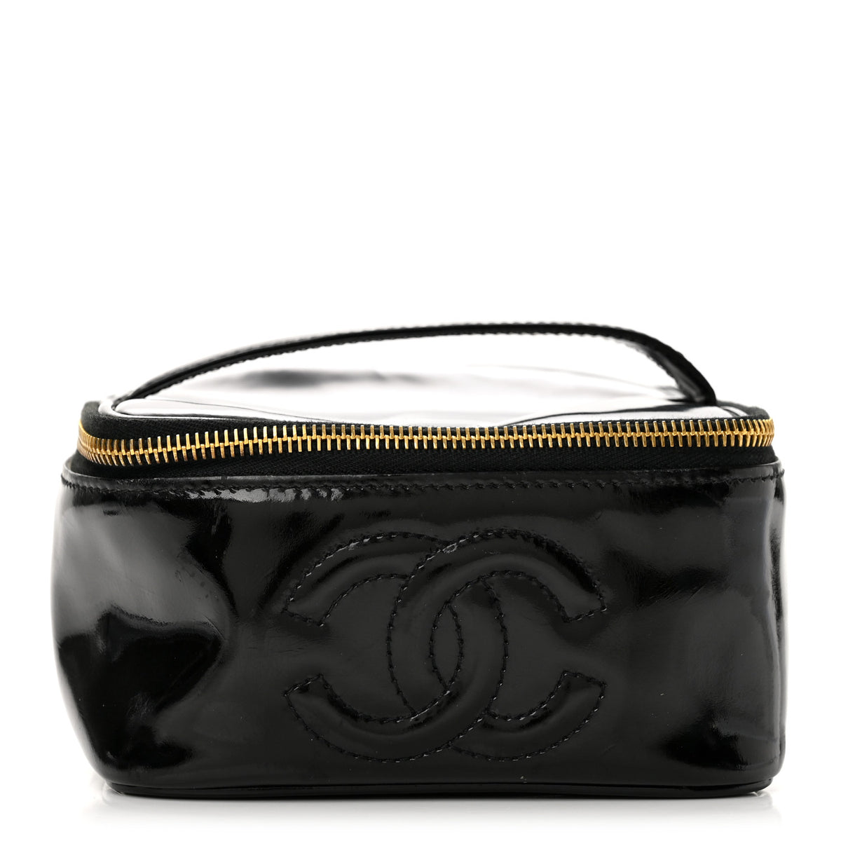 Patent Vanity Cosmetic Case Black