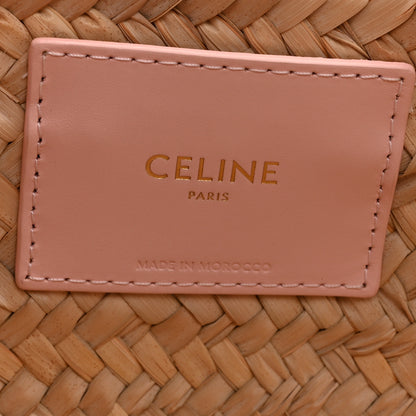 Celine Raffia Calfskin Triomphe Teen Panier Vintage Pink 6 of 10