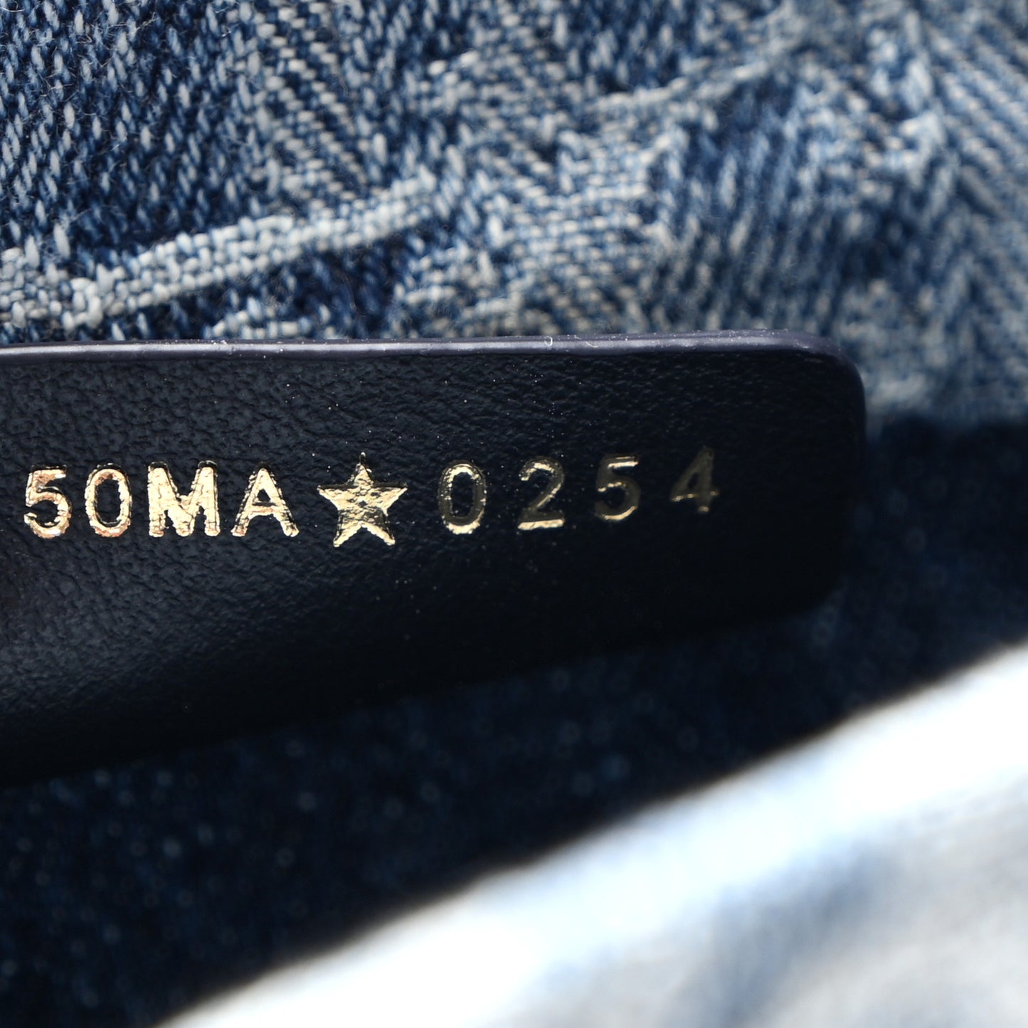 Denim Oblique Mini Book Tote With Strap Blue