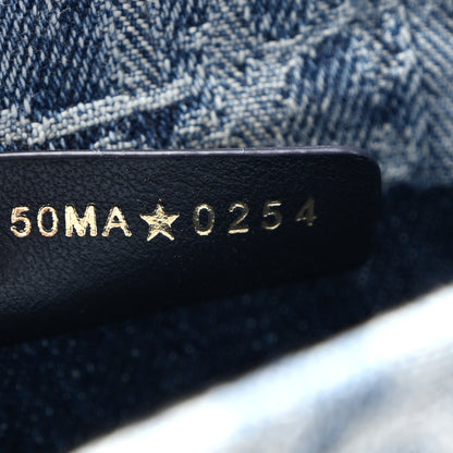 Christian Dior Denim Oblique Mini Book Tote With Strap Blue 7 of 10