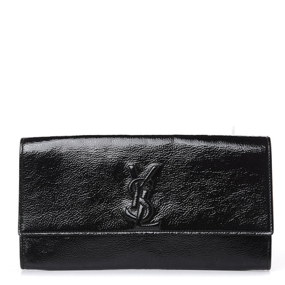 Saint Laurent Textured Patent Monogram Small Belle De Jour Clutch Black 1 of 9