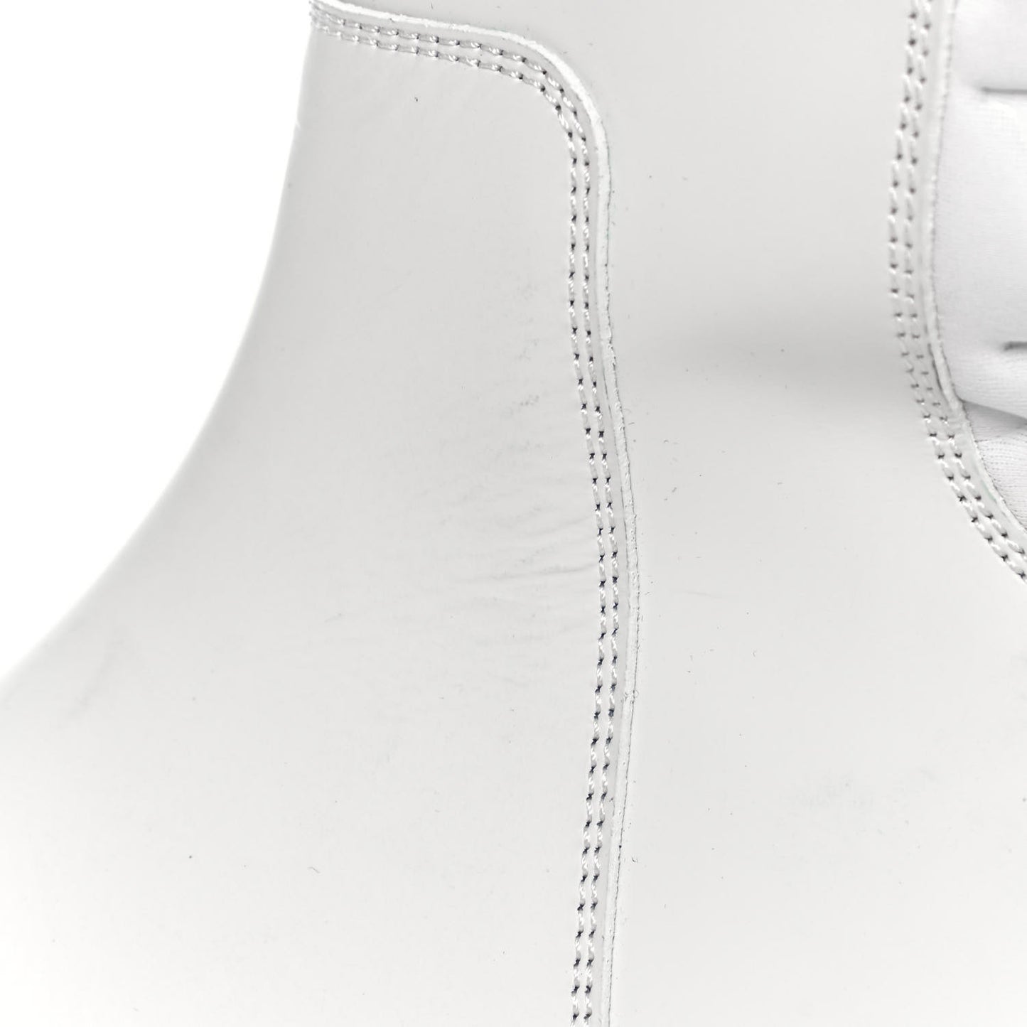 Calfskin Monogram Embossed Neoprene Mens Landscape Ankle Boots 7.5 White
