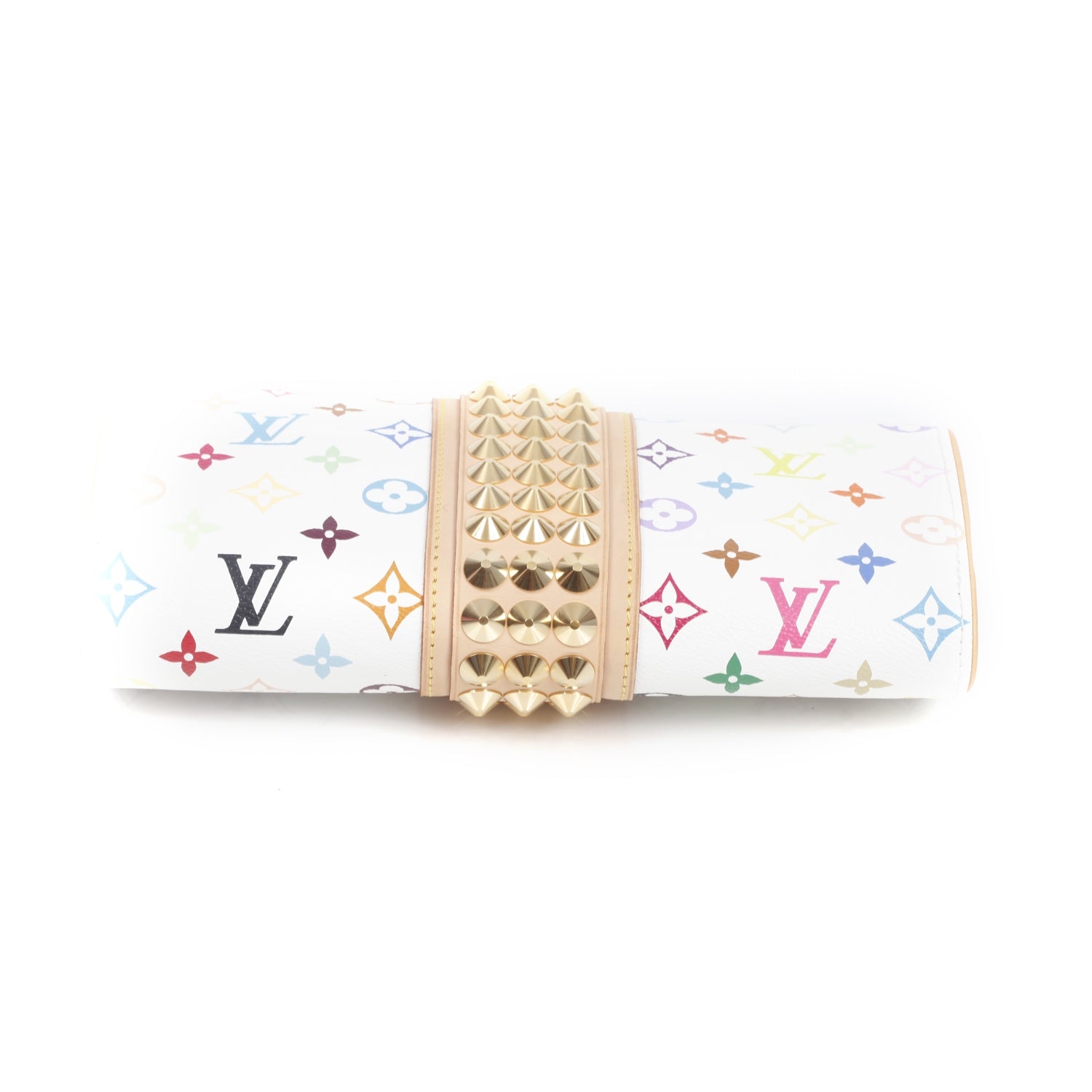 Louis Vuitton Monogram Multicolor Courtney Clutch White 4 of 11