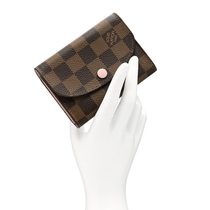 Louis Vuitton Damier Ebene Rosalie Coin Purse Rose Ballerine 2 of 6