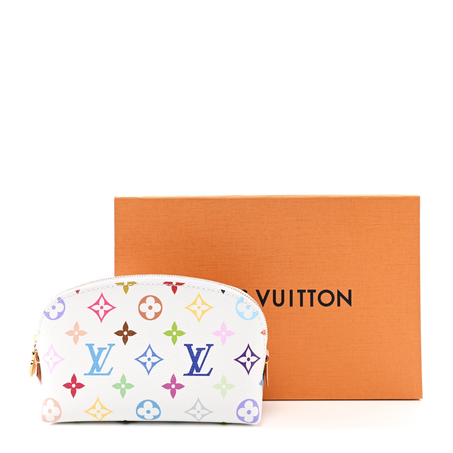 LV x TM Monogram Multicolor Cosmetic Pouch PM White