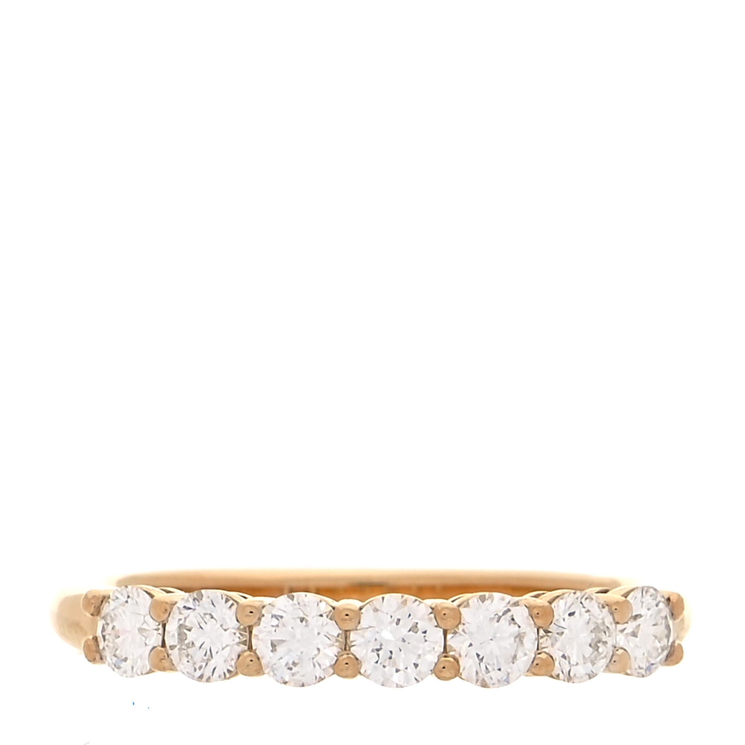 Tiffany 18K Yellow Gold Diamond 3mm Half Circle Embrace Band Ring 50 5.5 1 of 5