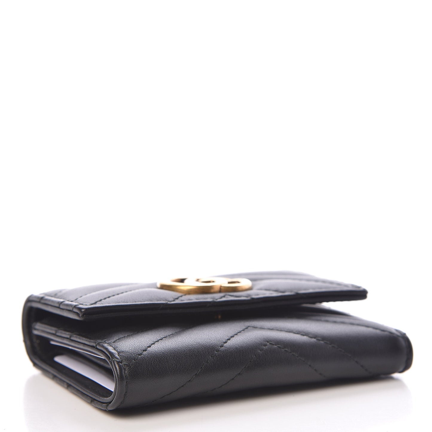 Calfskin Matelasse GG Marmont Wallet Black