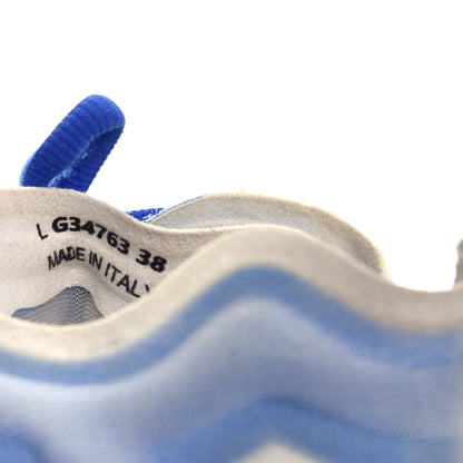 Chanel Calfskin Mesh Lycra Womens Logo Sneakers 38 White Blue 8 of 8