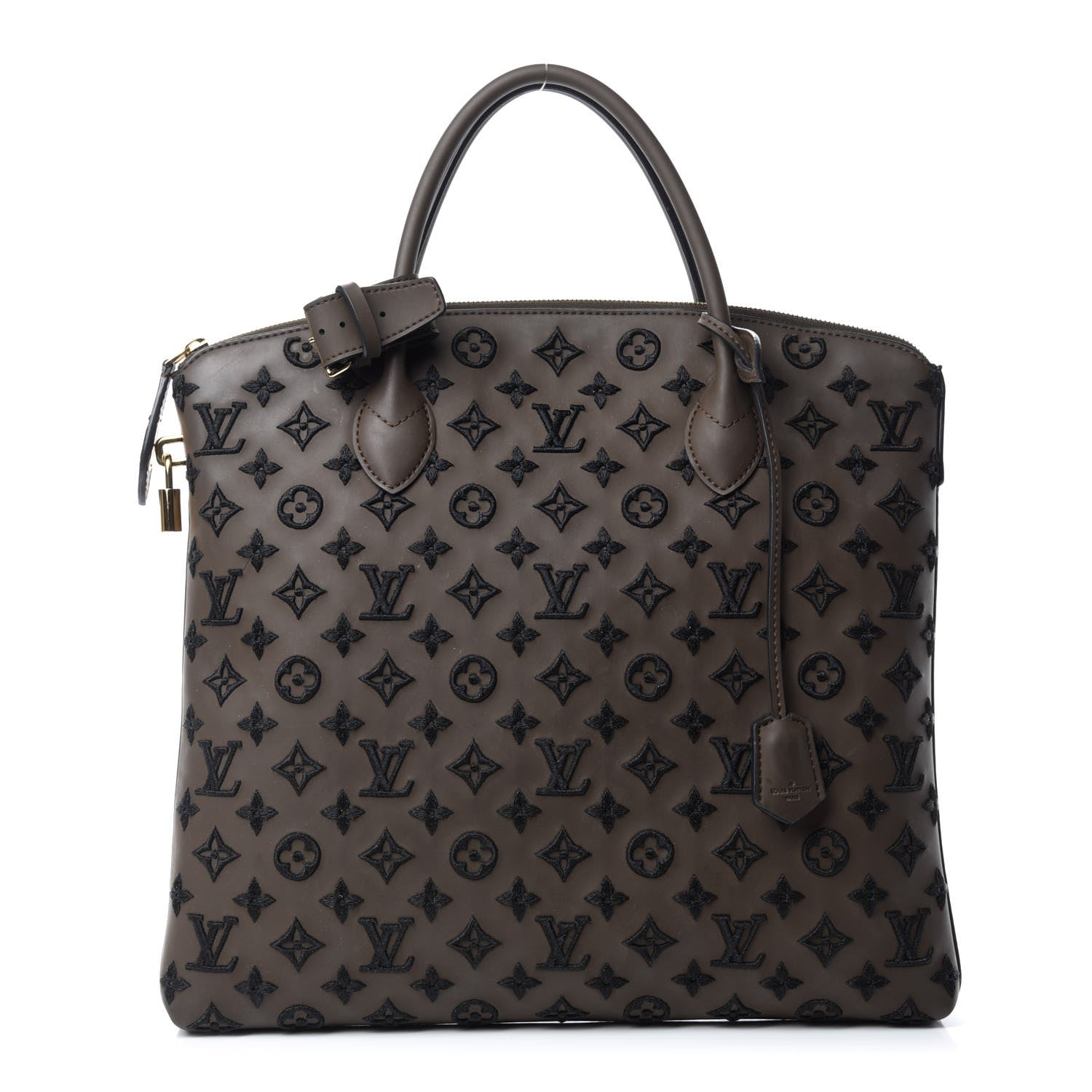 Louis Vuitton Monogram Addiction Vertical Lockit MM Brown 1 of 12