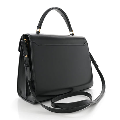 Saint Laurent Smooth Calfskin Medium Classic Monogram Cassandra Top Handle Black Rouge Legion 3 of 14