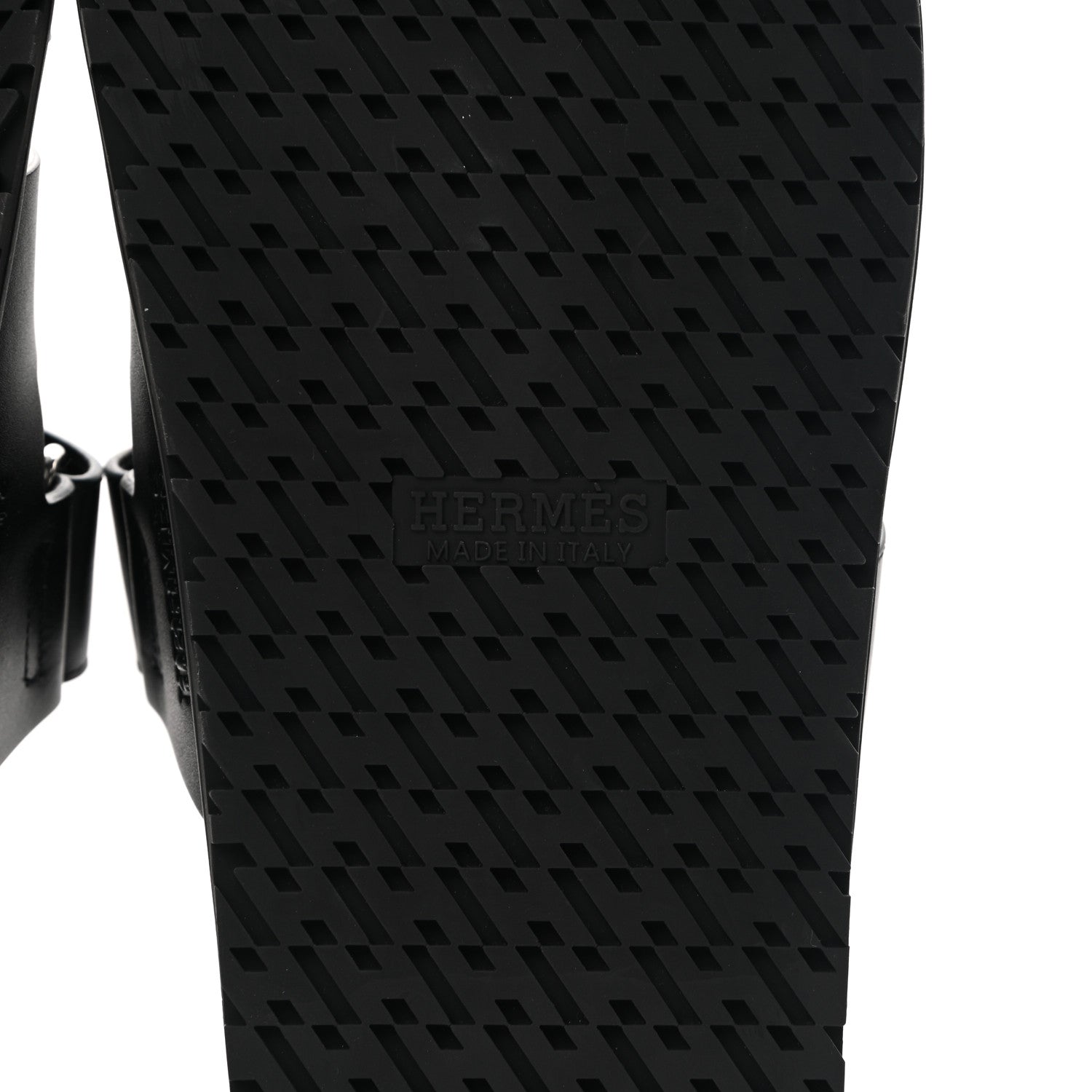 Hermes Calfskin Mens Chypre Sandals 41.5 Black 6 of 9