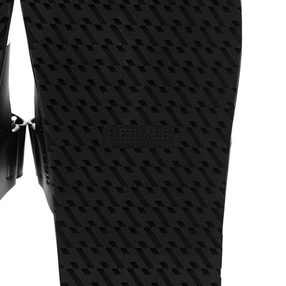 Hermes Calfskin Mens Chypre Sandals 41.5 Black 6 of 9