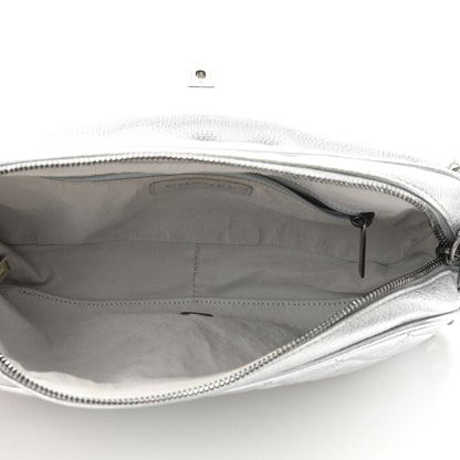 Chanel Metallic Grained Calfskin Quilted Small Casual Rock Flap Silver 5 of 10