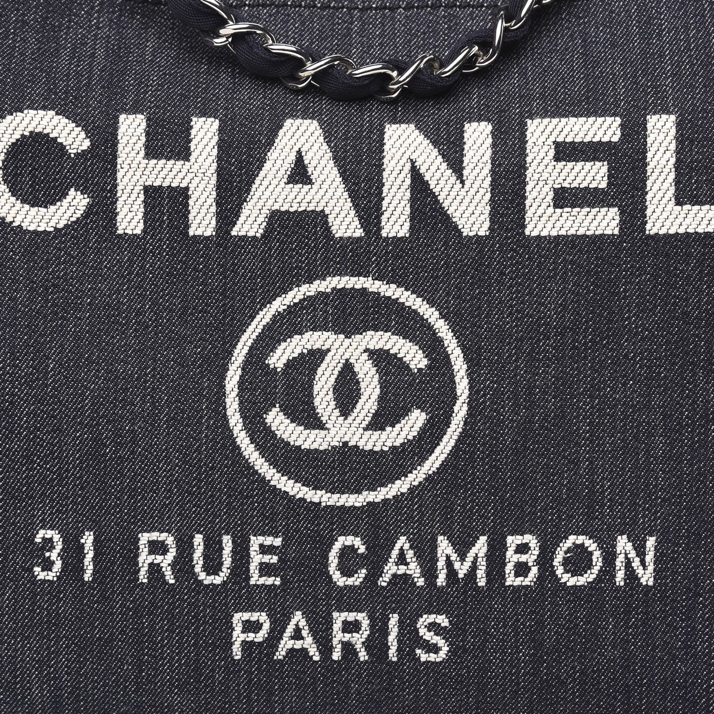 Denim Medium Deauville Tote Dark Blue