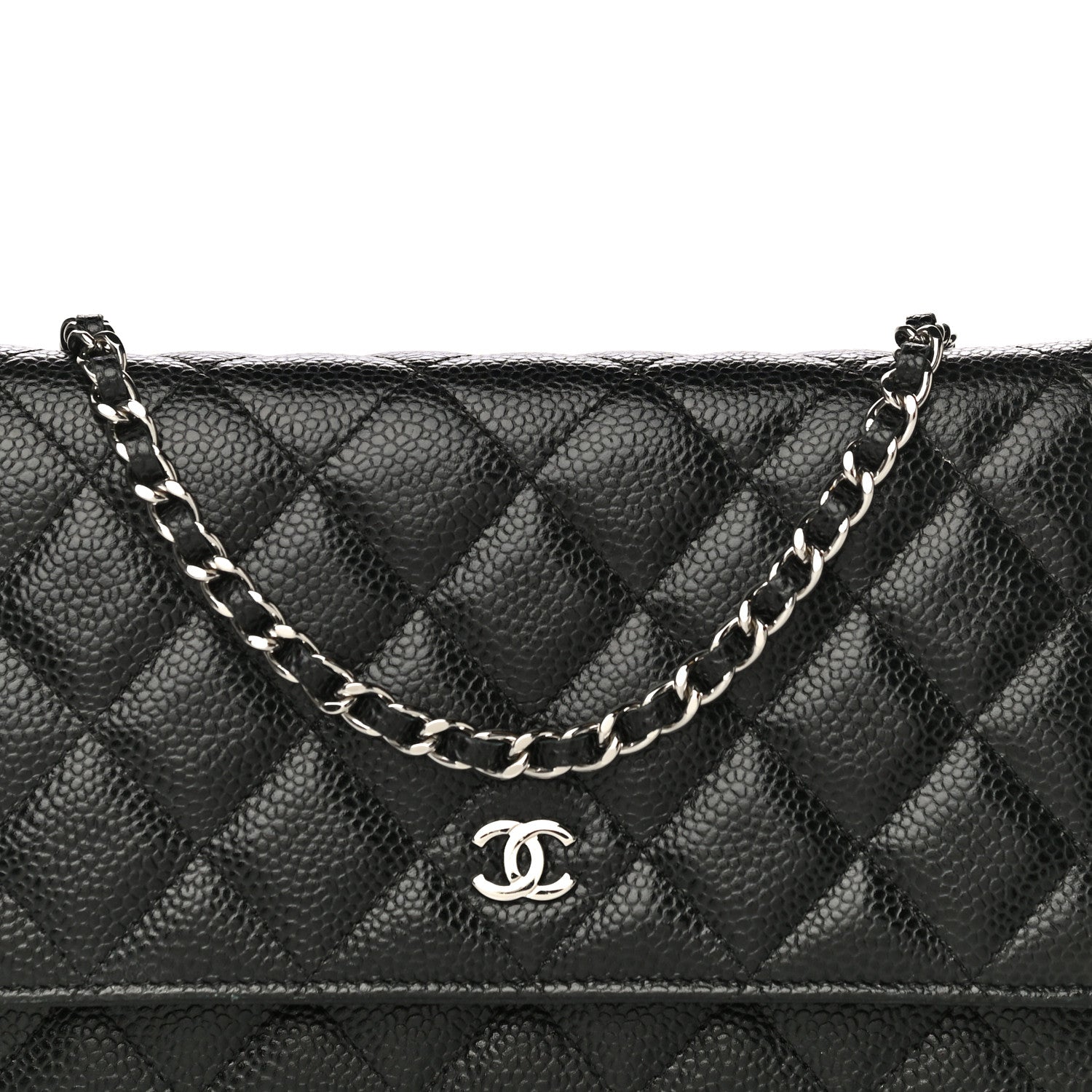 Chanel Caviar Quilted Wallet On Chain WOC Black 8 of 12