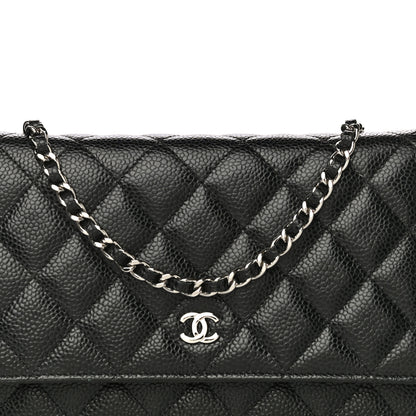 Chanel Caviar Quilted Wallet On Chain WOC Black 8 of 12