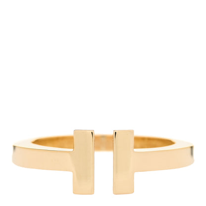 Tiffany 18K Yellow Gold T Square Ring 56 7.5 1 of 4