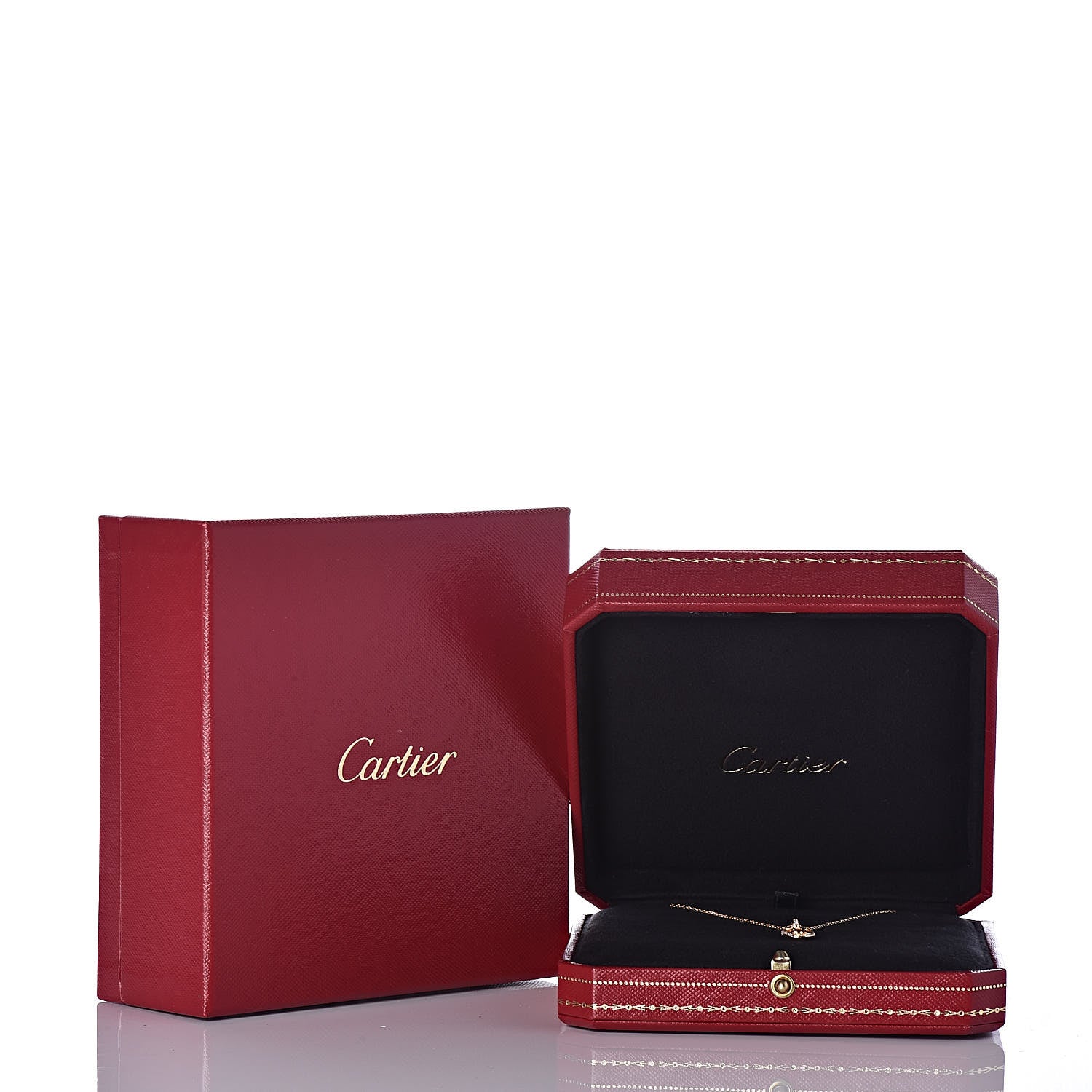 Cartier 18K Pink Gold Diamond Logo Paved Pendant Necklace 7 of 7