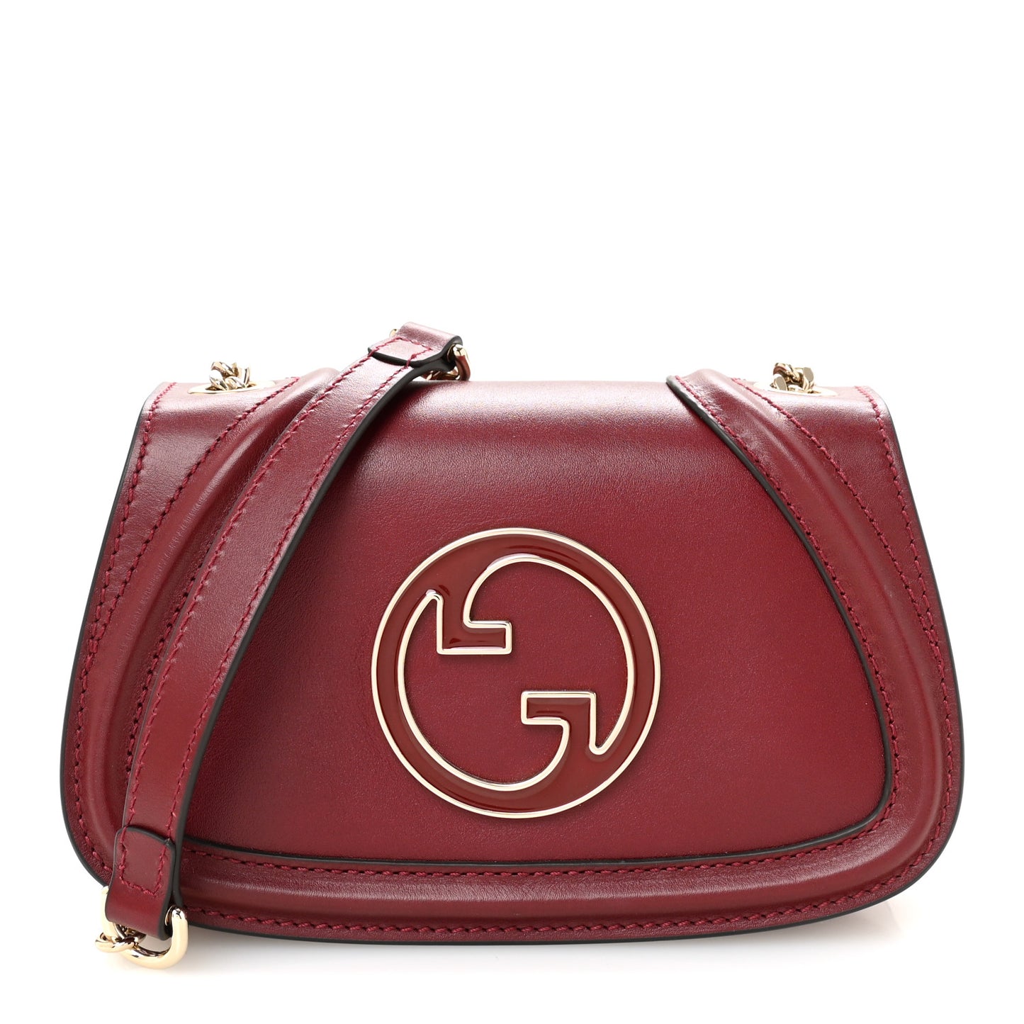 Calfskin Blondie Small Shoulder Bag Dark Red