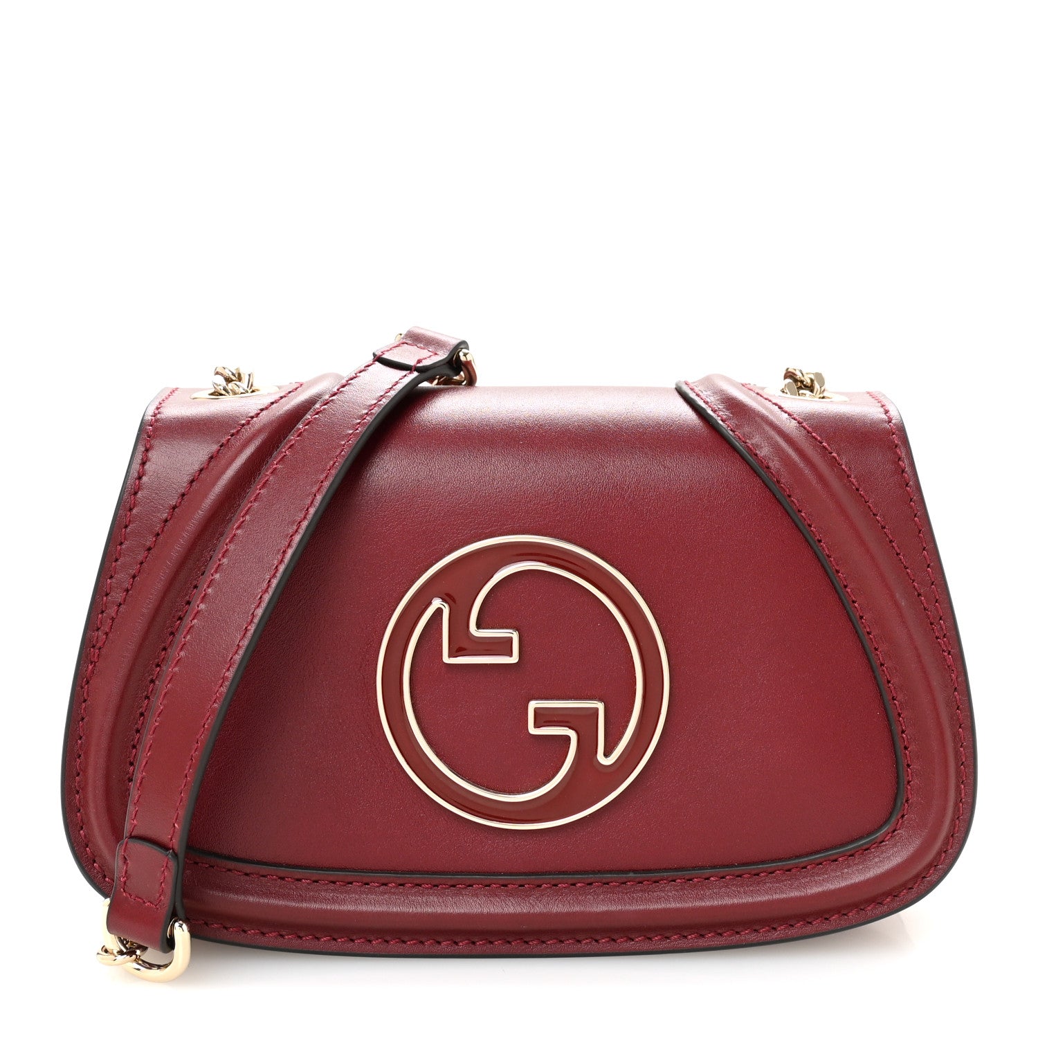 Gucci Calfskin Blondie Small Shoulder Bag Dark Red 1 of 10