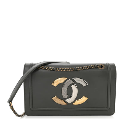 Chanel Lambskin CC Antico Flap Dark Khaki 1 of 11