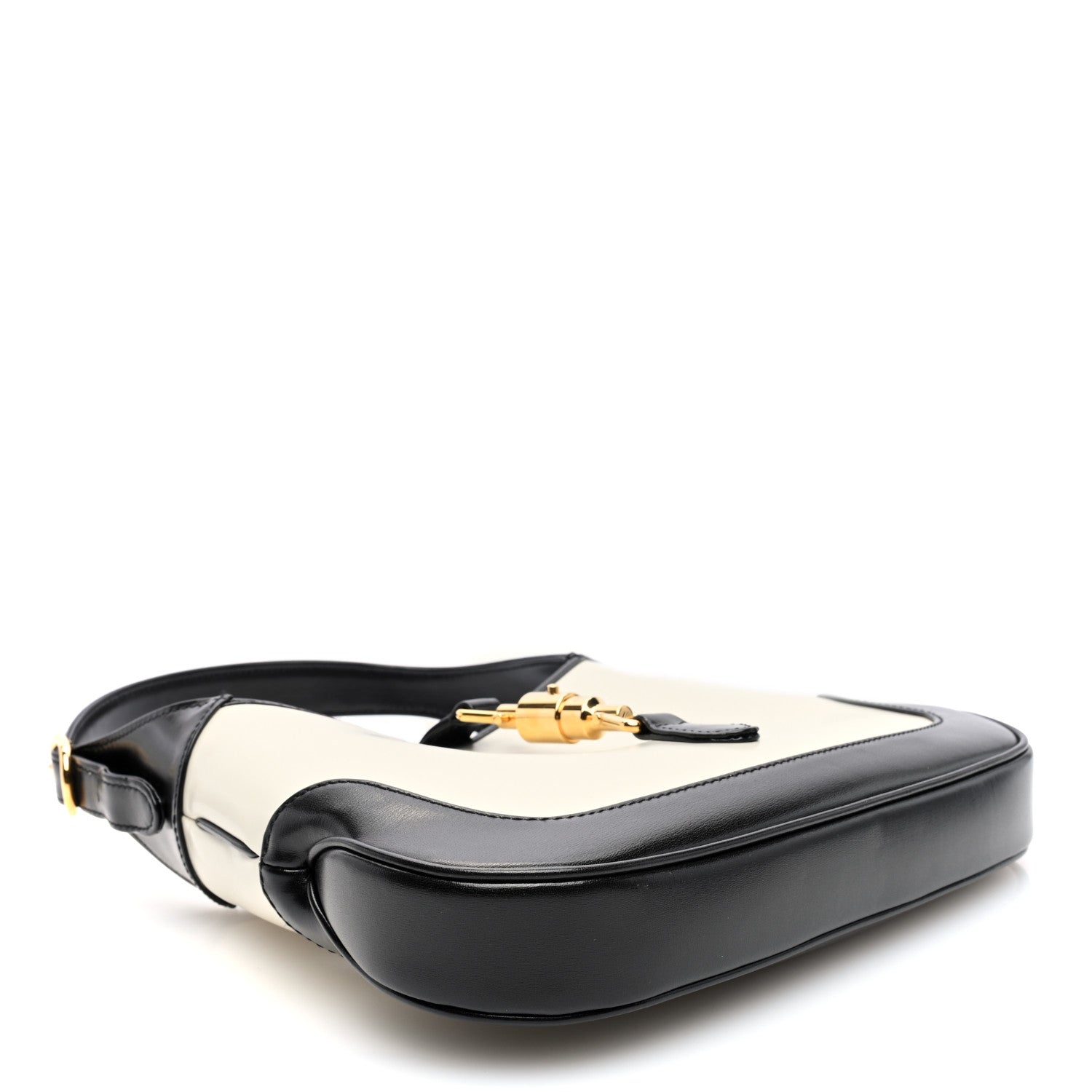 Gucci Boarded Dyana Lux Calfskin Bi-Color Small Jackie 1961 Hobo Mystic White Black 4 of 10