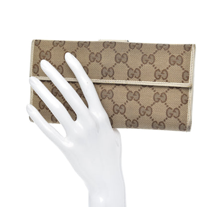 Gucci Monogram Icon Bar Continental Flap Wallet Off White 2 of 14