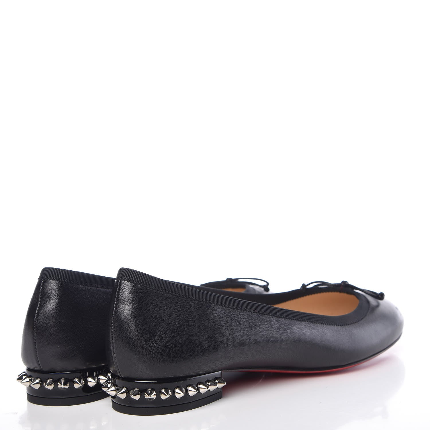 Christian Louboutin Shiny Nappa La Massine Flats 37 Black 4 of 9