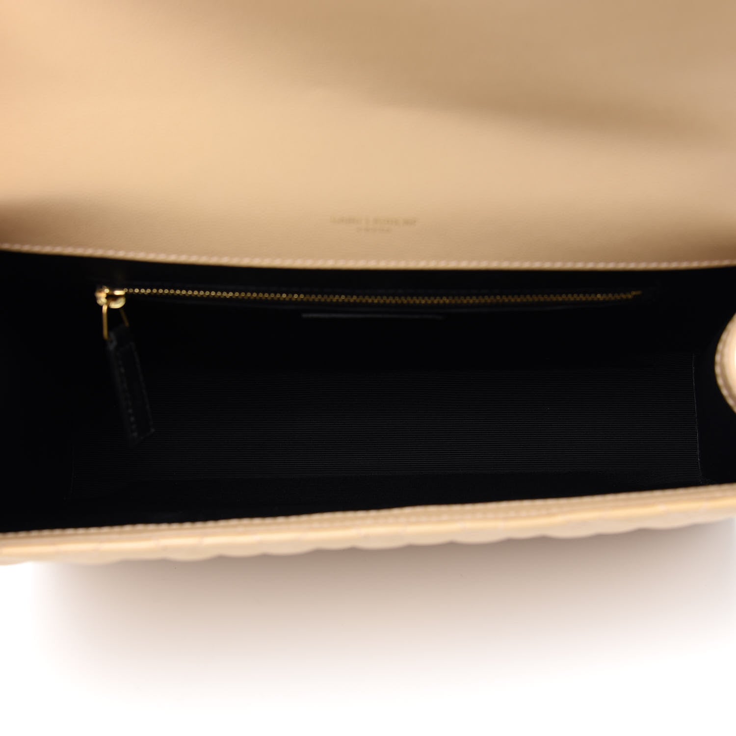 Saint Laurent Grain De Poudre Mixed Matelasse Large Triquilt Monogram Satchel Nude Powder 4 of 9