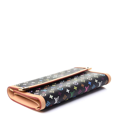 Louis Vuitton Monogram Multicolor Porte Tresor International Wallet Black 4 of 8