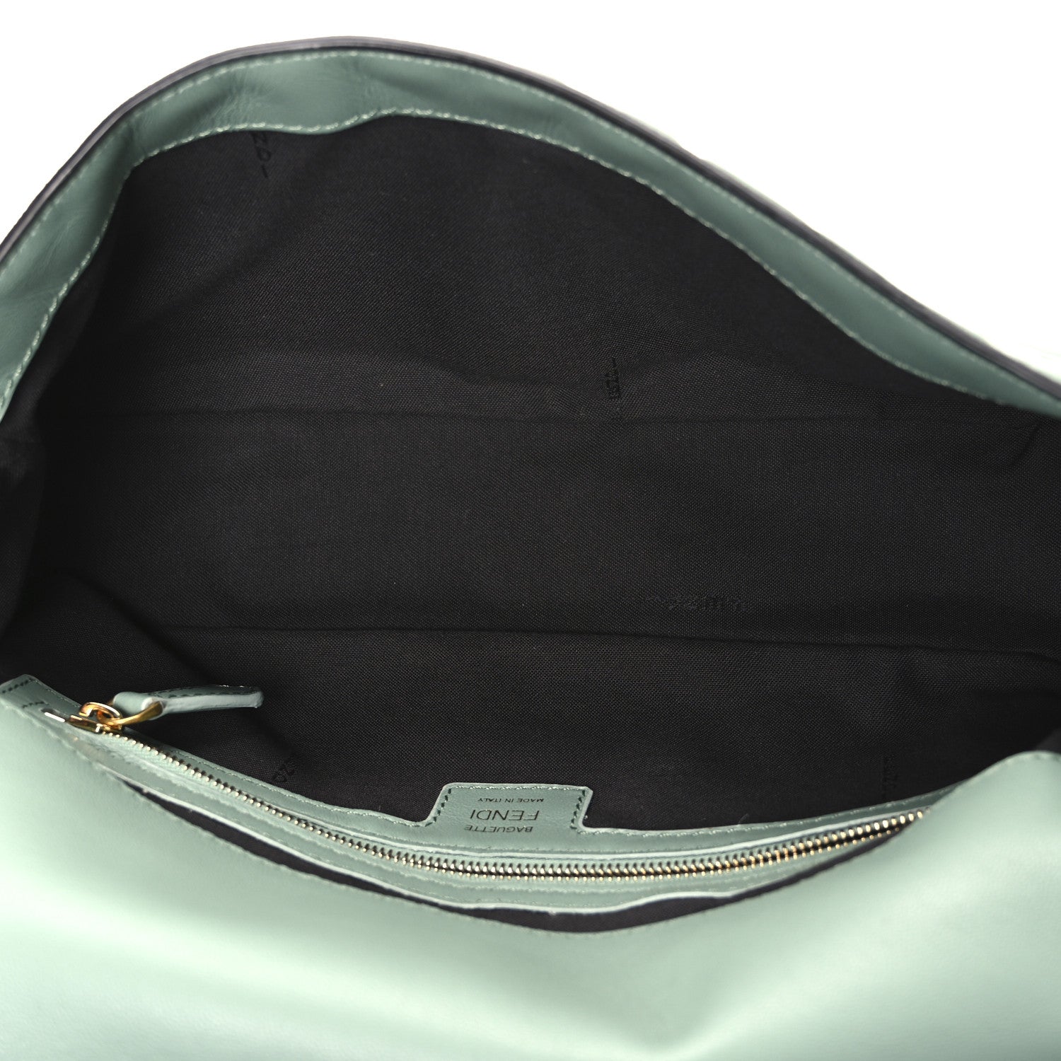 Fendi Nappa FF 1974 Embossed Baguette Menta 5 of 10