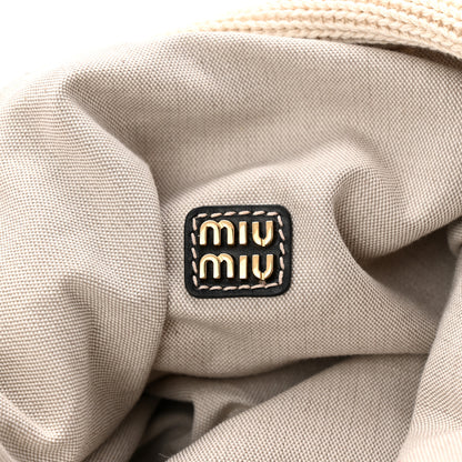 Miu Miu Cotton Crochet Ivy Bag Chalk White Black 7 of 11