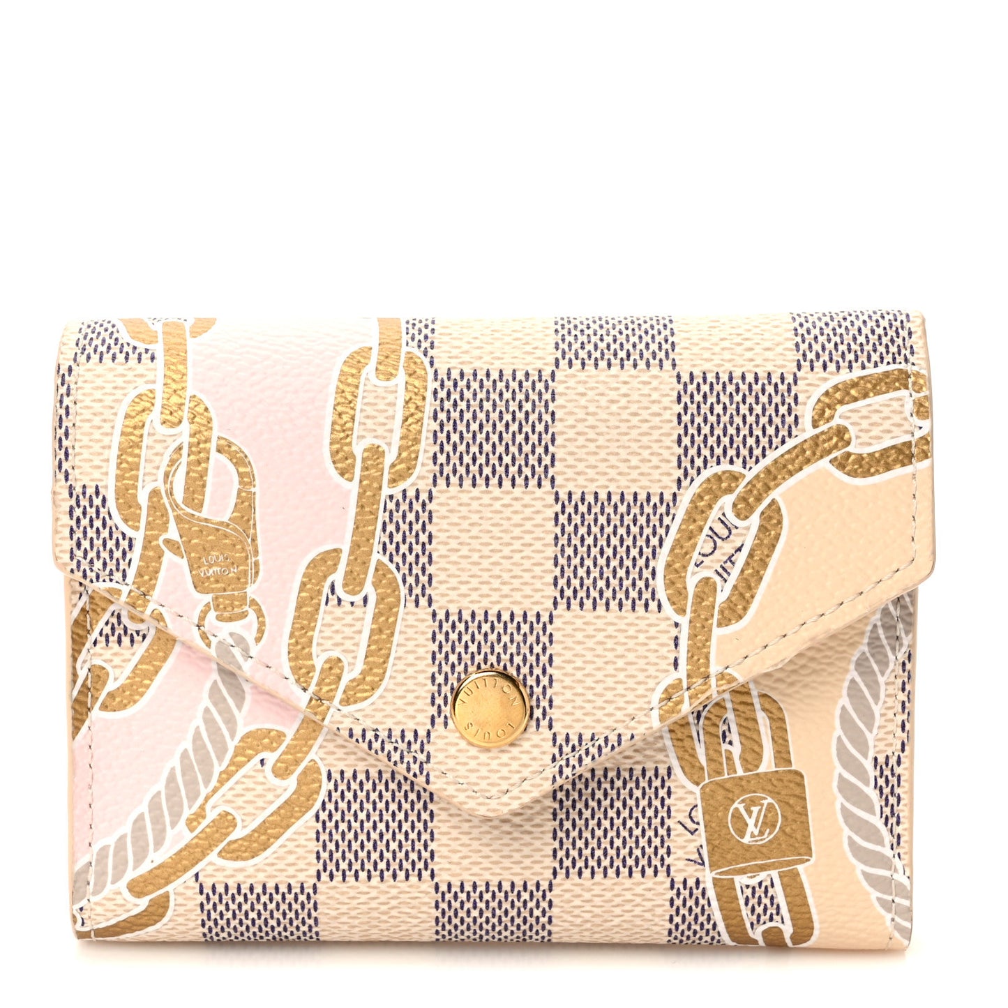 Damier Azur Nautical Victorine Wallet Gold