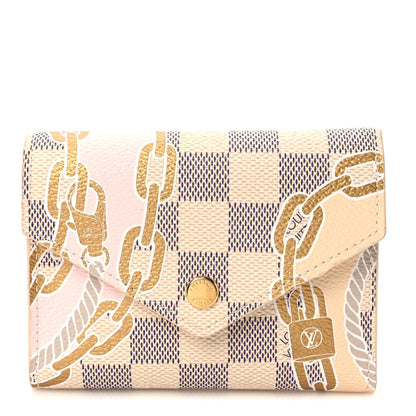Louis Vuitton Damier Azur Nautical Victorine Wallet Gold 1 of 7