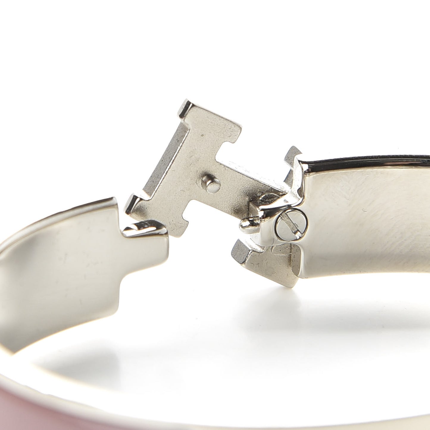 Enamel Narrow Clic Clac H Bracelet GM Dusty Rose