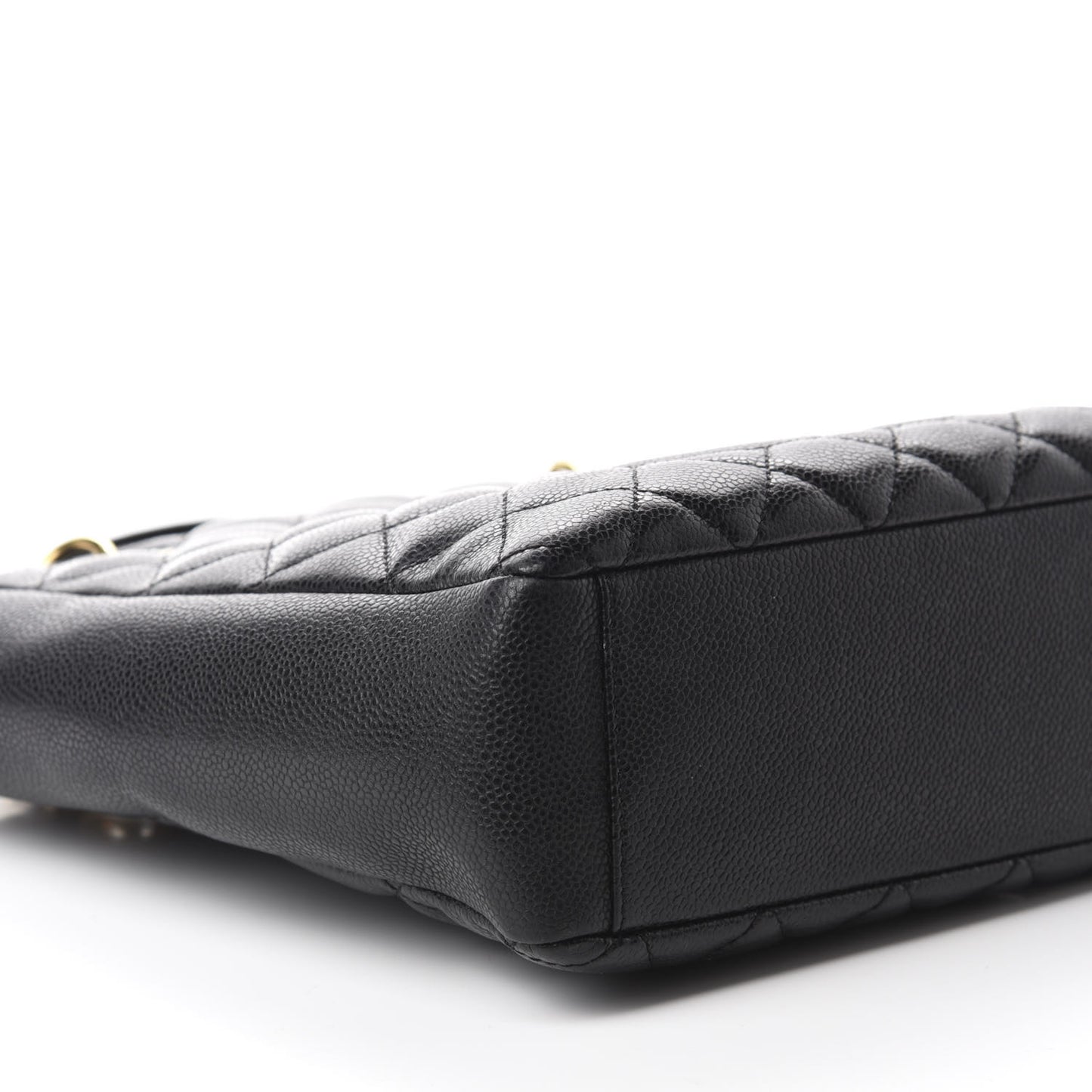Caviar Quilted Petit Shopping Tote PST Black