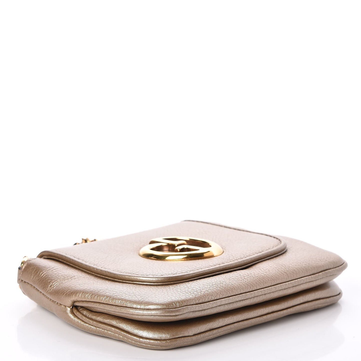 Pebbled Calfskin Small 1973 Chain Shoulder Bag Champagne